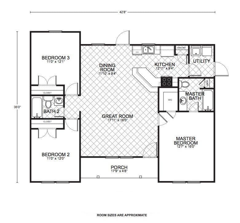 Woodcrest - Custom Home Floor Plan