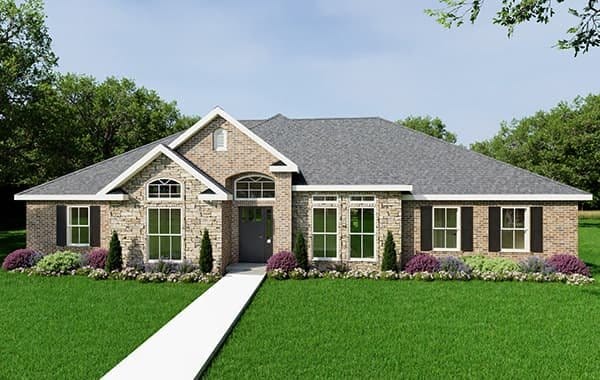 Alexander custom home elevation - 3 Bed / 2.5 Bath / 2,335 Sq Ft