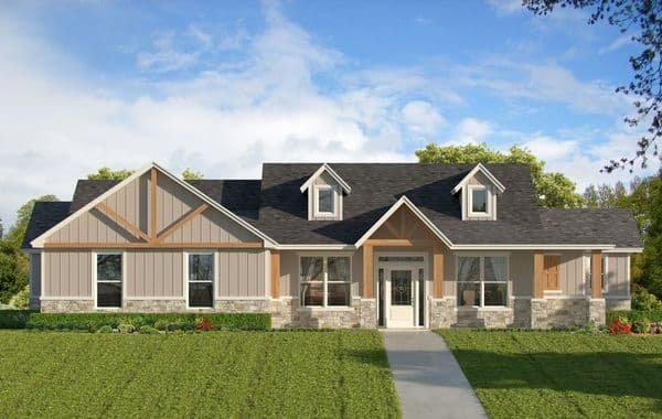 Bronson custom home elevation - 3 Bed / 2 Bath / 2,100 Sq Ft