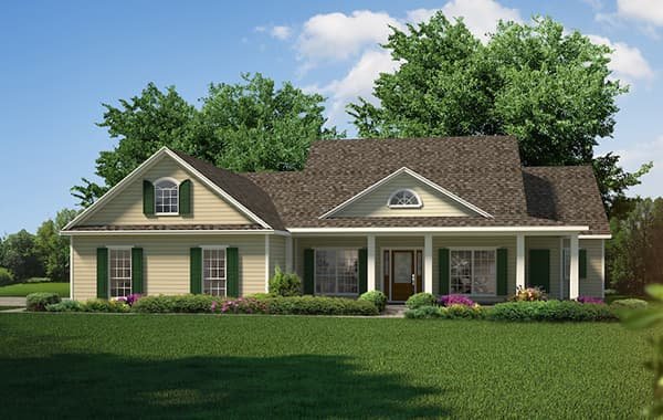 Cypress custom home elevation - 4 Bed / 2.5 Bath / 2,194 Sq Ft