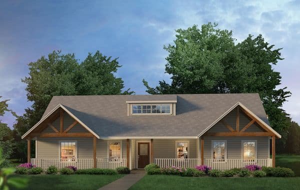 Durango B custom home elevation - 4 Bed / 2 Bath / 1,618 Sq Ft