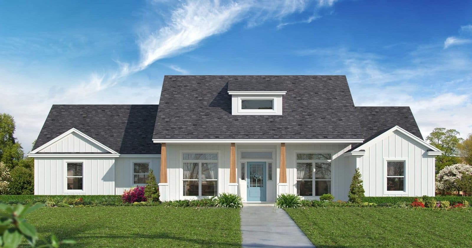 Kendall B custom home elevation - 3 Bed / 2 Bath / 2,033 Sq Ft