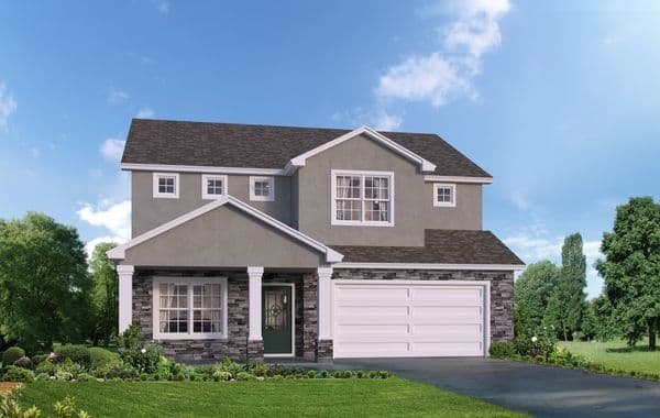 Seymour B custom home elevation - 4 Bed / 2.5 Bath / 2,538 Sq Ft